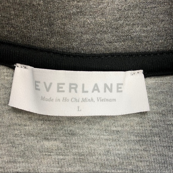 Everlane Gray Street Fleece Bomber Jacket Large - Picture 12 of 13